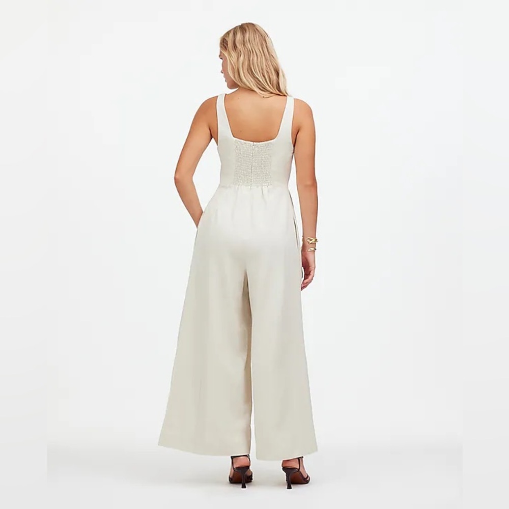 Madewell Wide-Leg Tank Jumpsuit in Drapey Twill NS224 Size 2 - Picture 5 of 11